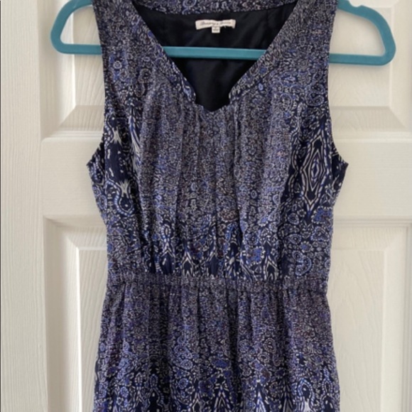 🌊Madewell Navy Print silk Dress 0🌊 - Picture 1 of 1